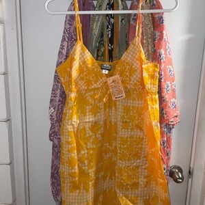 Manuhealii Papaya Gingham Dress